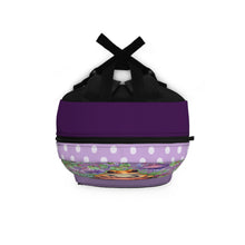 Load image into Gallery viewer, Frog in a Garden Colorful Purple Bag