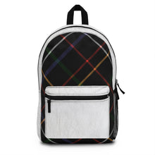 Load image into Gallery viewer, Bright Black Rainbow Backpack