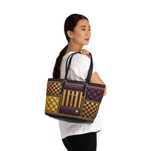 Load image into Gallery viewer, Purple Berry Tea PU Leather Shoulder Bag