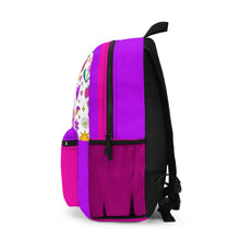 Load image into Gallery viewer, Purple Floral Backpack with Cute Designs - Perfect for Kids & Teens