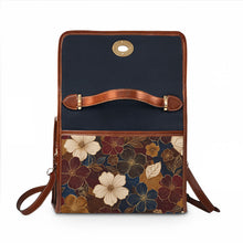 Load image into Gallery viewer, Blue Flower Spread Waterproof Canvas Bag