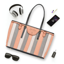 Load image into Gallery viewer, Pink Grey Tea PU Leather Shoulder Bag