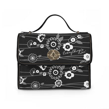 Load image into Gallery viewer, Black Wild Flowers 7 Waterproof Canvas Bag