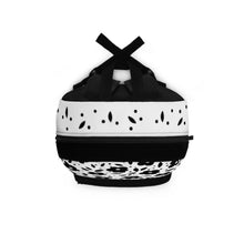 Load image into Gallery viewer, Floral Trendy Backpack – Stylish Black & White Design for Everyday Use