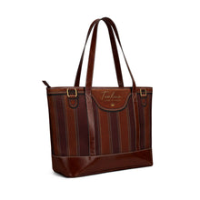 Load image into Gallery viewer, Brown Shine Tealux Handbag