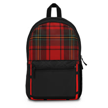 Load image into Gallery viewer, Red Plaid Back in the Day Backpack