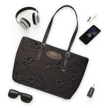 Load image into Gallery viewer, Black Wild Flower 13 PU Leather Shoulder Bag
