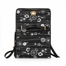 Load image into Gallery viewer, Black Wild Flowers 7 Waterproof Canvas Bag