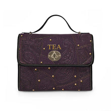 Load image into Gallery viewer, Plum Paisley Waterproof Canvas Bag