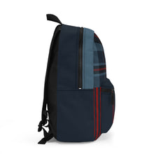 Load image into Gallery viewer, Blue Plaid Natural Backpack