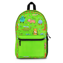 Load image into Gallery viewer, Green Field with Animals Backpack