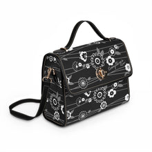 Load image into Gallery viewer, Black Wild Flowers 7 Waterproof Canvas Bag