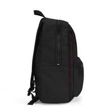 Load image into Gallery viewer, Tune in Bright Striped Black Backpack