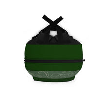 Load image into Gallery viewer, Green Scribble Flower Backpack
