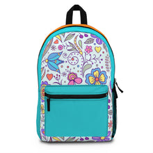 Load image into Gallery viewer, Vibrant Flowing Flower Backpack