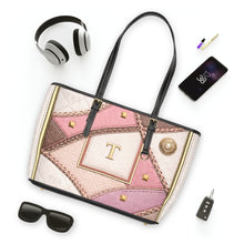 Load image into Gallery viewer, Pink Flowing Tea PU Leather Shoulder Bag