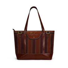 Load image into Gallery viewer, Brown Shine Tealux Handbag