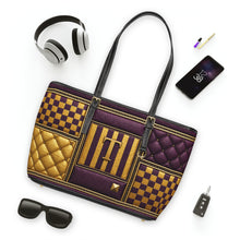 Load image into Gallery viewer, Purple Berry Tea PU Leather Shoulder Bag