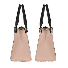 Load image into Gallery viewer, pink stars PU Leather Handbag-Small (Model 1747)