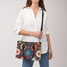 Load image into Gallery viewer, purple faces PU Leather Handbag-Small (Model 1747)