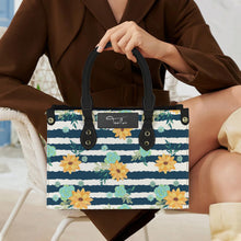 Load image into Gallery viewer, yellow flow flowers PU Leather Handbag-Small (Model 1747)