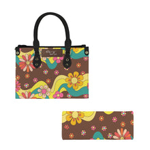 Load image into Gallery viewer, rainbow flowers PU Leather Handbag-Small (Model 1747)