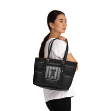 Load image into Gallery viewer, Slick Black PU Leather Shoulder Bag