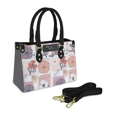 Load image into Gallery viewer, purple flowers PU Leather Handbag-Small (Model 1747)