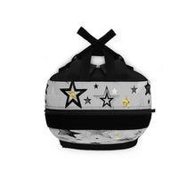 Load image into Gallery viewer, Black and Gray Stars Backpack