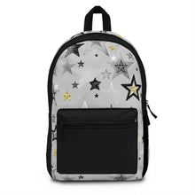 Load image into Gallery viewer, Black and Gray Stars Backpack