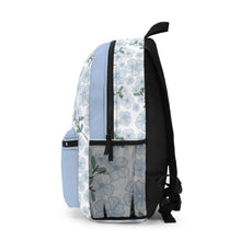 Load image into Gallery viewer, Baby Blues Flowing Flowers Backpack