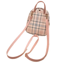 Load image into Gallery viewer, Ladies Check Lock Small Backpack One Shoulder Diagonal Handbag Coin Purse