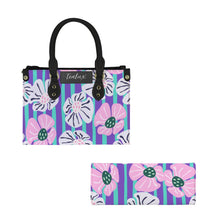 Load image into Gallery viewer, Big White Flower Bed PU Leather Handbag-Small (Model 1747)