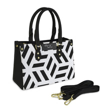 Load image into Gallery viewer, black maze PU Leather Handbag-Small (Model 1747)