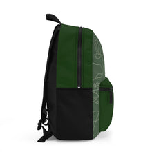 Load image into Gallery viewer, Green Scribble Flower Backpack