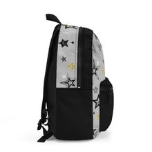 Load image into Gallery viewer, Black and Gray Stars Backpack