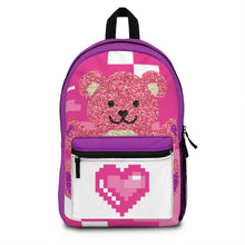 Load image into Gallery viewer, Kids Backpack - Colorful Shiny Bear Purple and Pink Roomy Design