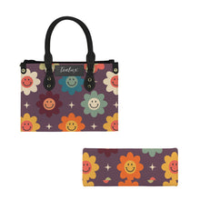 Load image into Gallery viewer, purple faces PU Leather Handbag-Small (Model 1747)