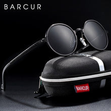 Load image into Gallery viewer, BARCUR Brand Light Weight Round Sunglasses Luxury Brand Men Glasses Retro Vintage Women Sun glasses