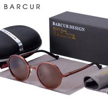 Load image into Gallery viewer, BARCUR Brand Light Weight Round Sunglasses Luxury Brand Men Glasses Retro Vintage Women Sun glasses