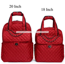 Load image into Gallery viewer, 20 Inch Women carry on hand Luggage bag Cabin travel Trolley Bags wheels rolling luggage backpack Trolley Suitcase wheeled Bag