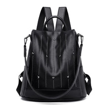 Load image into Gallery viewer, Fashion Rivet Leather Bags For Women 2020 High Capacity Anti-theft Backpacks For Girls Multifunction Casual Bagpack Sac A Dos