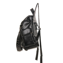 Load image into Gallery viewer, 2022 New Fashion Women Leather Backpack Multifunction Designer Softback Backpacks Female Bookbags For Teenage Girls Rivet Bag