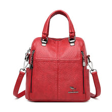 Load image into Gallery viewer, Hot Sale High Quality Leather Backpack Women Shoulder Bags Multifunction Travel Backpack School Bags for Girls Bagpack Mochila