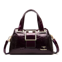 Load image into Gallery viewer, 2 layer Large Capacity Tote Bag Luxury Handbags Women Bags Designer Crocodile Pattern Ladies Boston Shoulder Bag High Quality