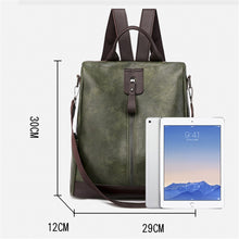 Load image into Gallery viewer, Vintage Female Leather Backpacks Multifunction Women BackPack Anti-theft School Bags For Girls Travel BackPack mochila feminina