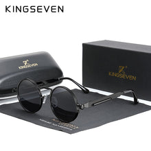 Load image into Gallery viewer, KINGSEVEN High Quality Gothic Steampunk Sunglasses Polarized Men Women Brand Designer Vintage Round Metal Frame Sun Glasses