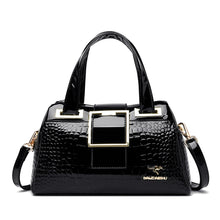 Load image into Gallery viewer, 2 layer Large Capacity Tote Bag Luxury Handbags Women Bags Designer Crocodile Pattern Ladies Boston Shoulder Bag High Quality