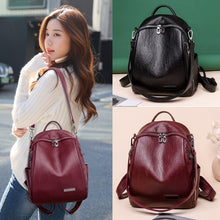 Load image into Gallery viewer, 2021 Hot High Quality Leather Backpacks Women High Capacity Travel Backpack School Bags for Teenage Girls Shoulder Bags Mochilas