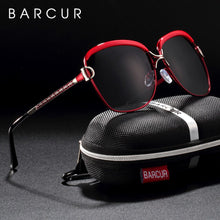 Load image into Gallery viewer, BARCUR New Fashion Sunglasses Women White Frame Gradient Polarized Sun Glasses Driving UV400 Eyewear with Update Box Free